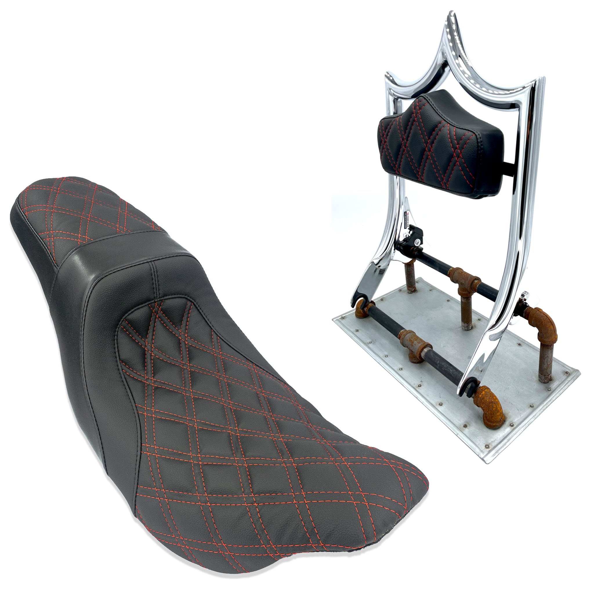 The Next Level PLUS+ | Show Chrome / Red Double Diamond '09-'23 Touring | | CMC Motorsports