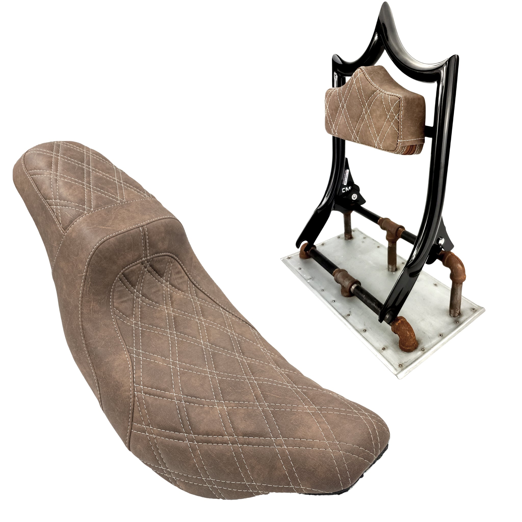 The Next Level PLUS+ | Gloss Black / Viejito Vintage Brown '09-'23 Touring | | CMC Motorsports