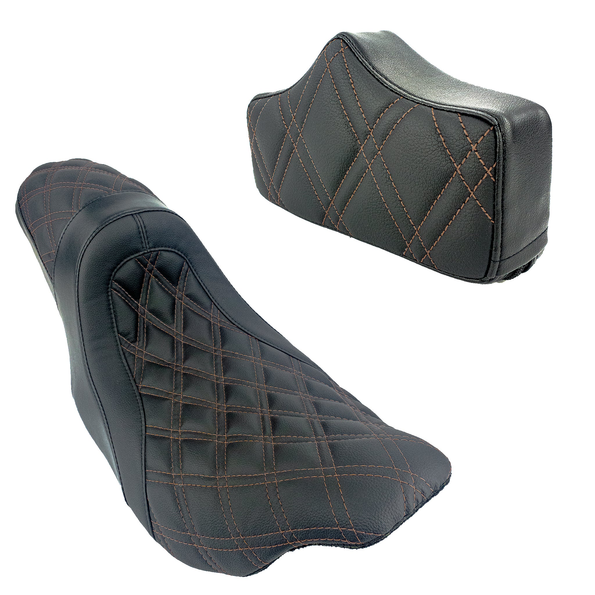 Replacement Pad/2up Seat Bundle | Touring 2008-2023 | Sand Double Diamond | CMC Motorsports