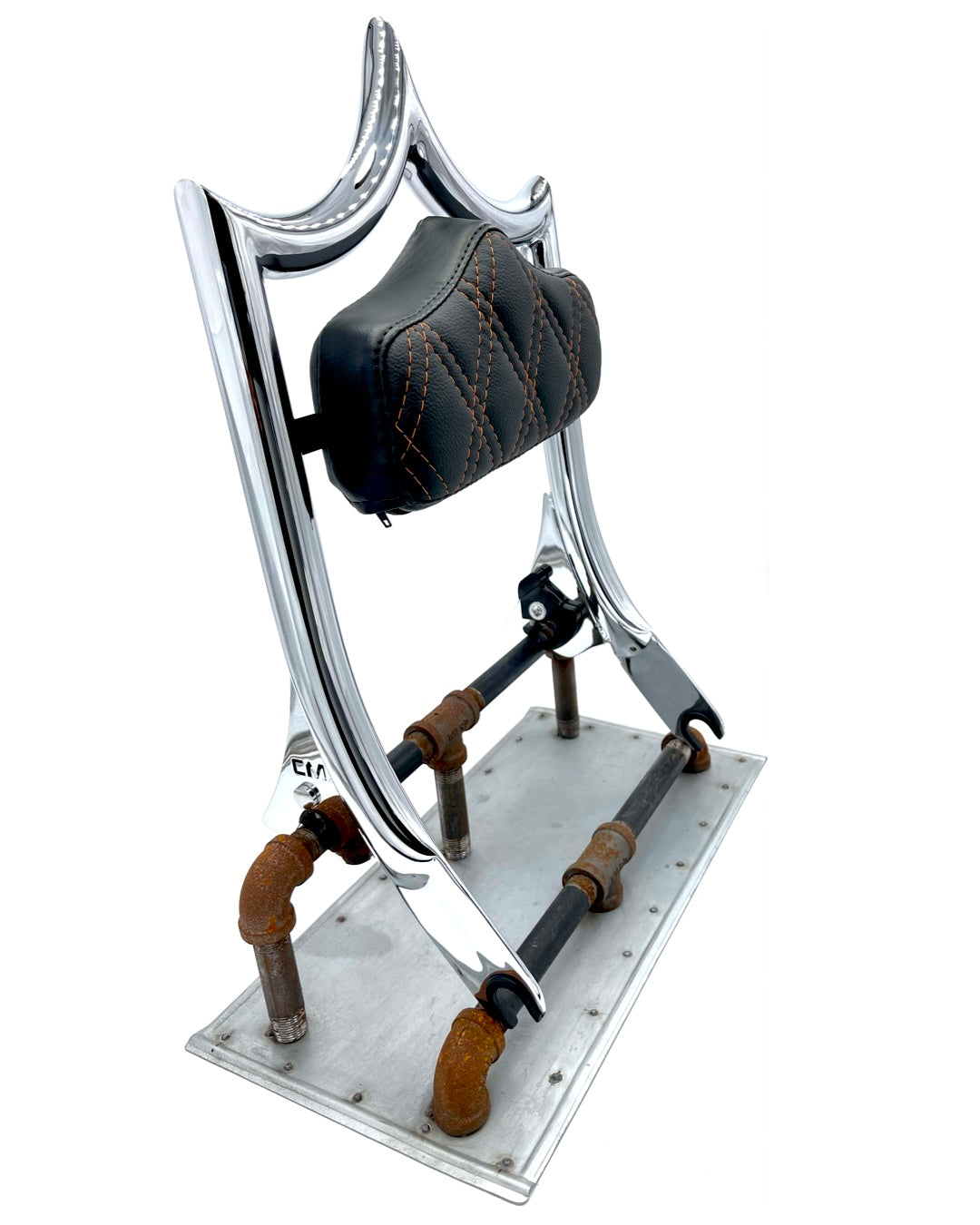 The Next Level PLUS+ | Show Chrome / Orange Double Diamond '09-'23 Touring | | CMC Motorsports