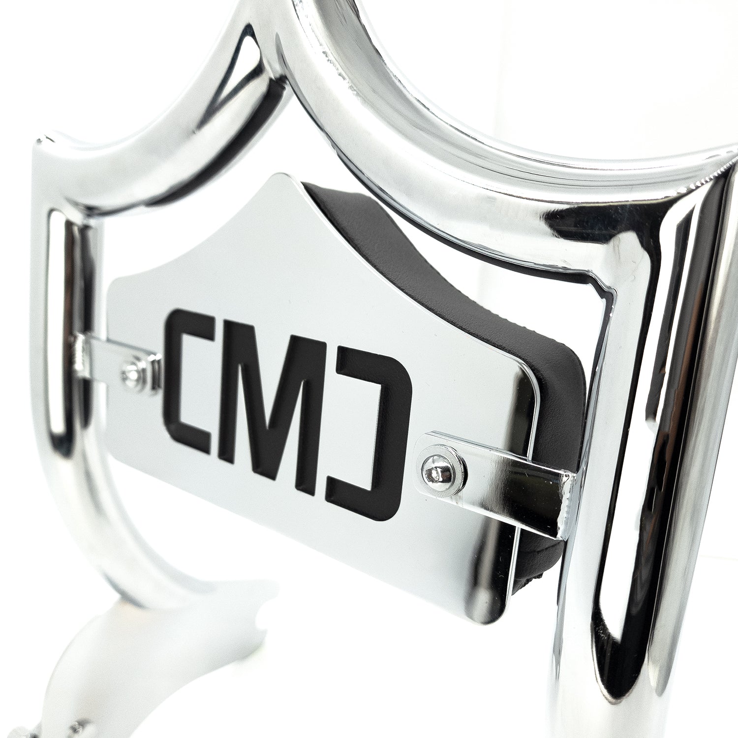 SMALL BACKPLATE for El Rey Backrest™ - CMC BOLD (Chrome or Black) | | CMC Motorsports
