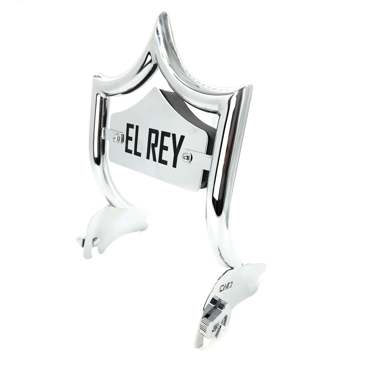 SMALL BACKPLATE for El Rey Backrest™ - EL REY (Chrome or Black) | Show Chrome | CMC Motorsports