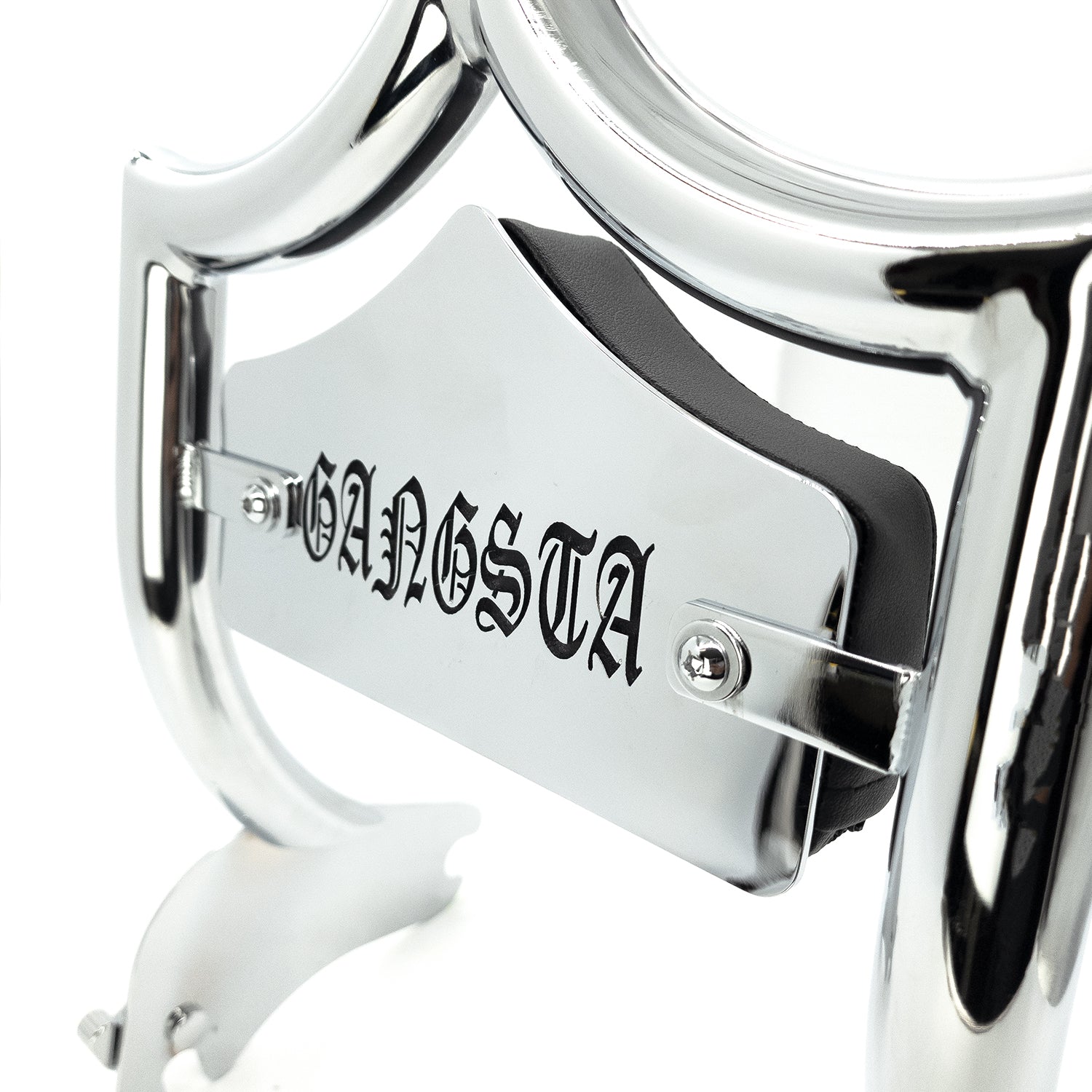 SMALL BACKPLATE for El Rey Backrest™ - GANGSTA (Chrome or Black) | | CMC Motorsports