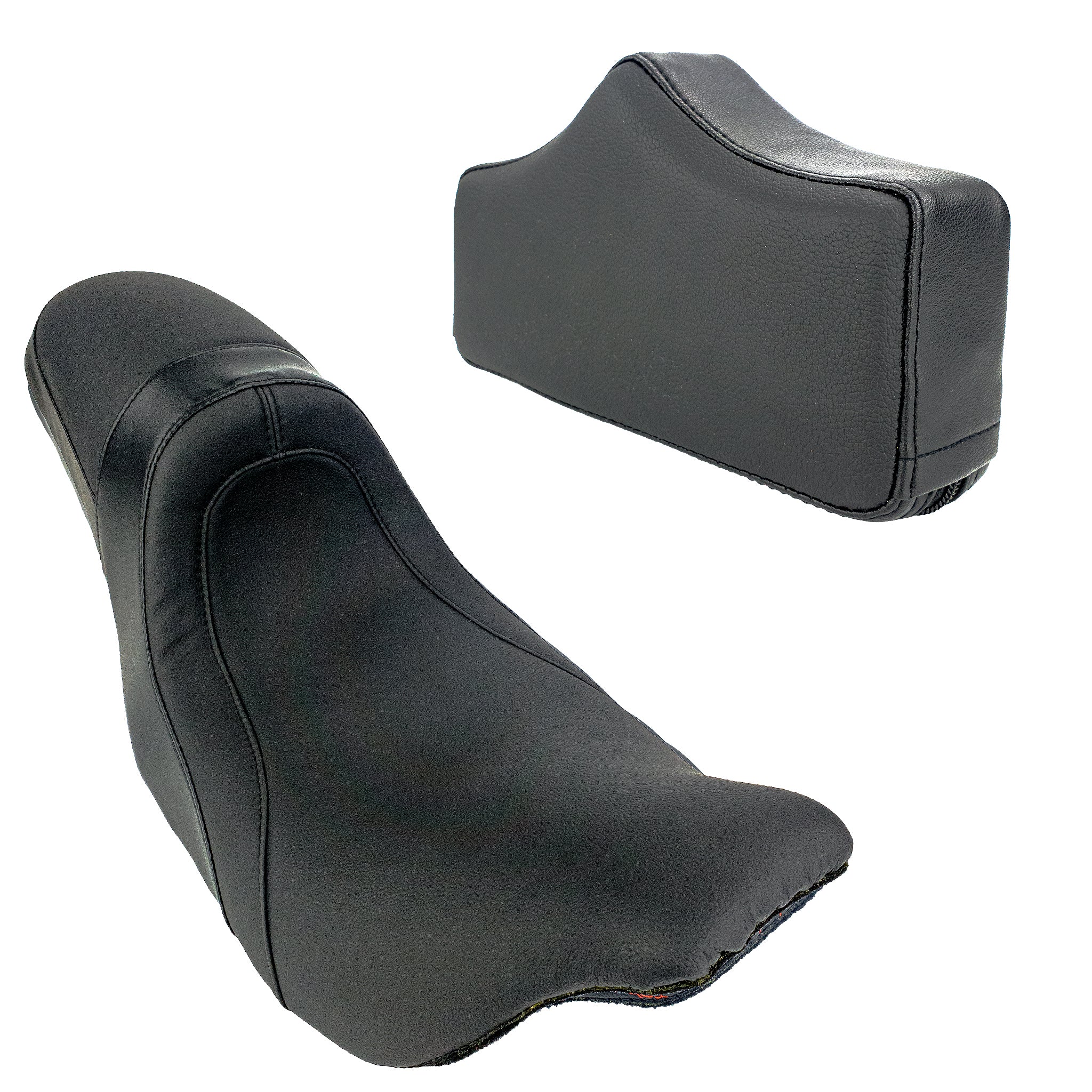 Replacement Pad/2up Seat Bundle | Touring 2008-2023 | Stealth (Solid Black) | CMC Motorsports