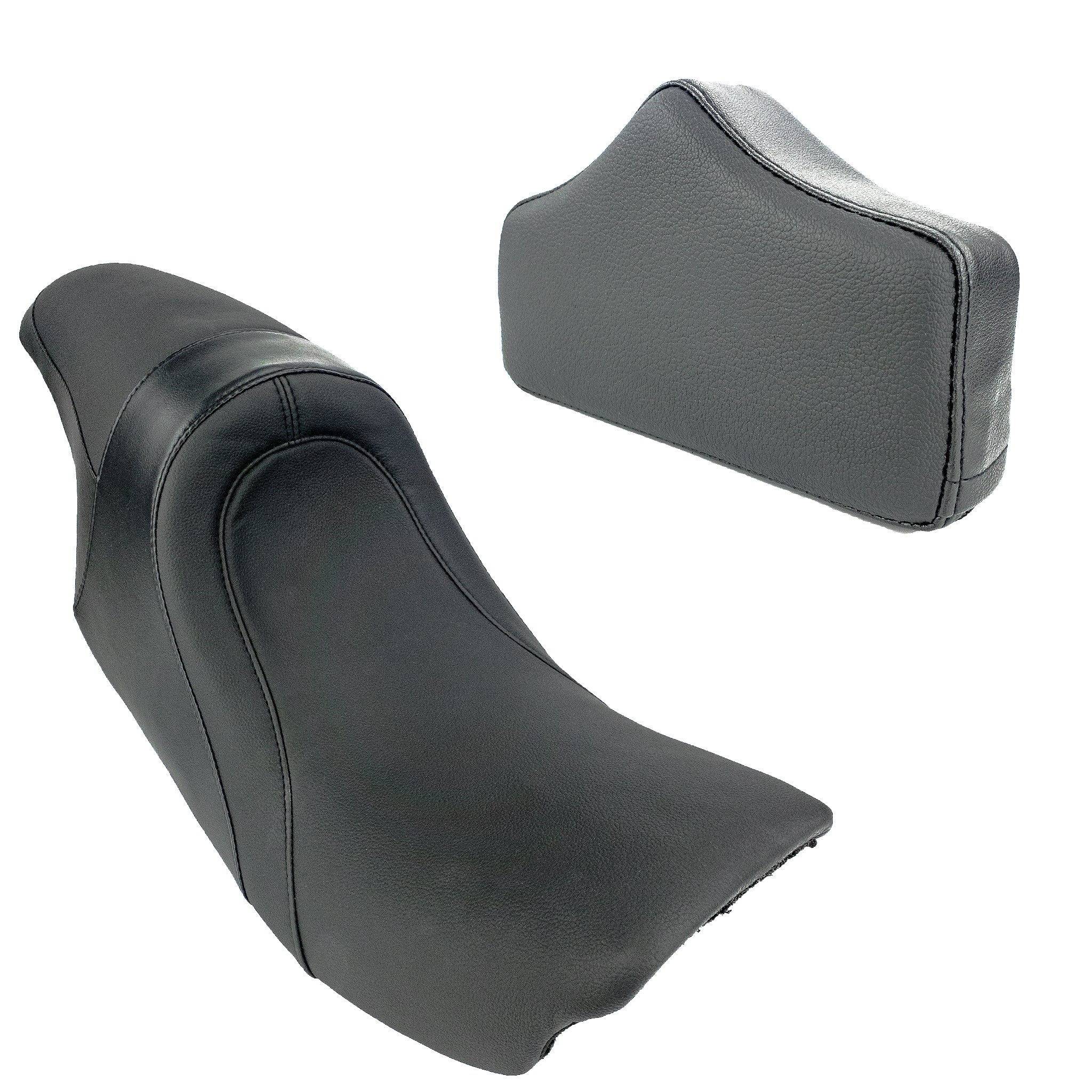 Replacement Pad/2up Seat Bundle | Touring 1997-2007 | Stealth (Solid Black) | CMC Motorsports