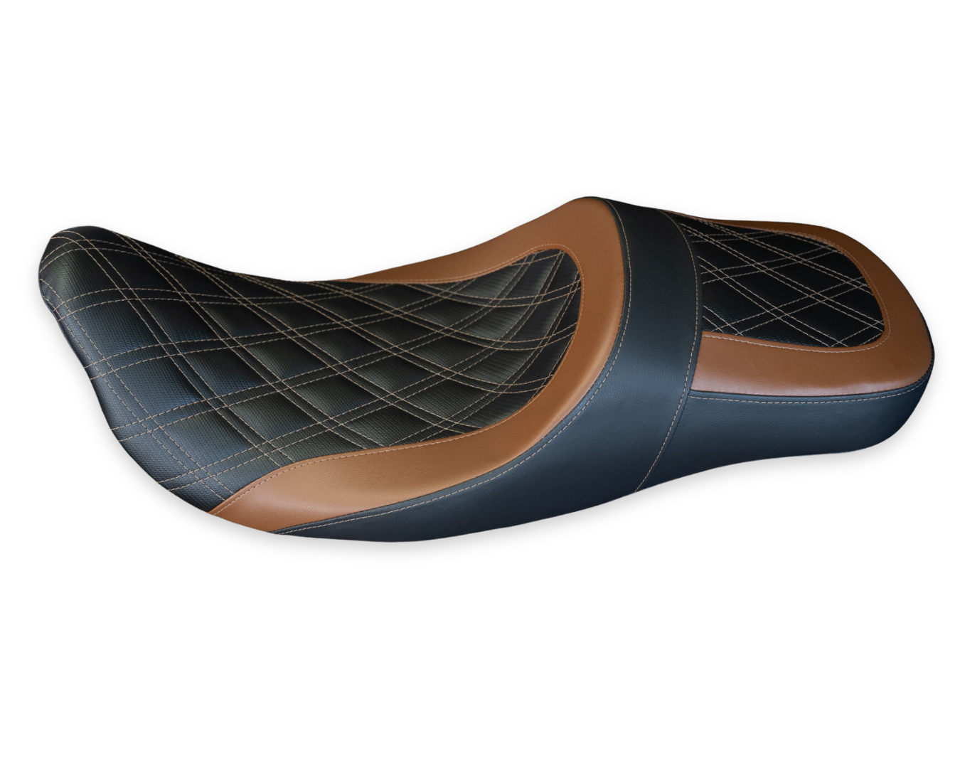 DAVE'S DEALS | "Rolling Deep" 2Up Seat Touring '08-'23 | Carbon Fiber + Caramel Leather | | CMC Motorsports