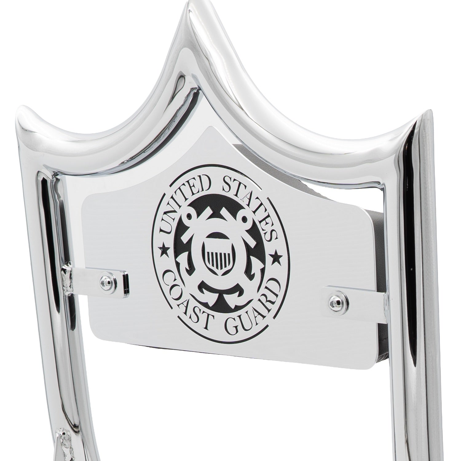 LARGE BACKPLATE for El Rey Backrest™ - COAST GUARD (Chrome or Black) | | CMC Motorsports