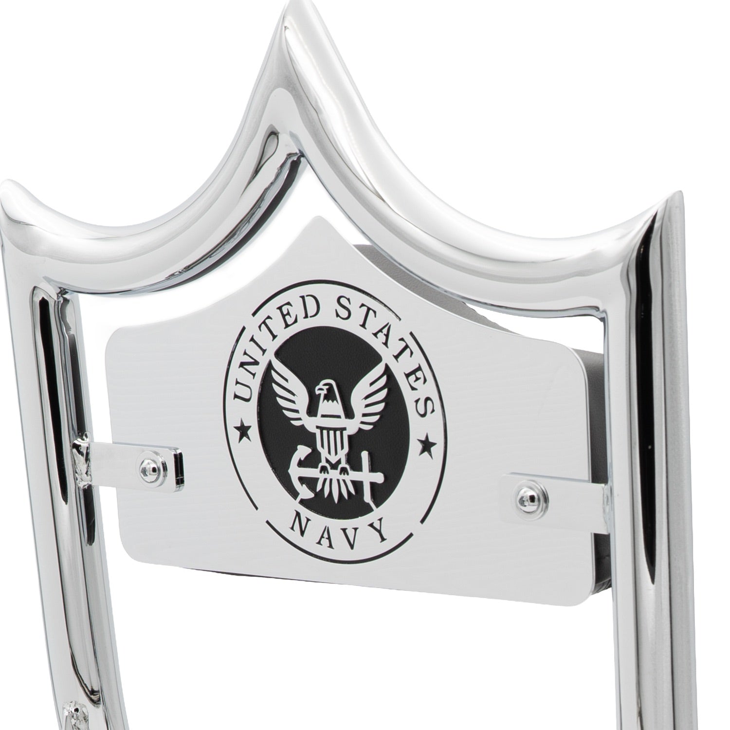 LARGE BACKPLATE for El Rey Backrest™ - NAVY (Chrome or Black) | | CMC Motorsports