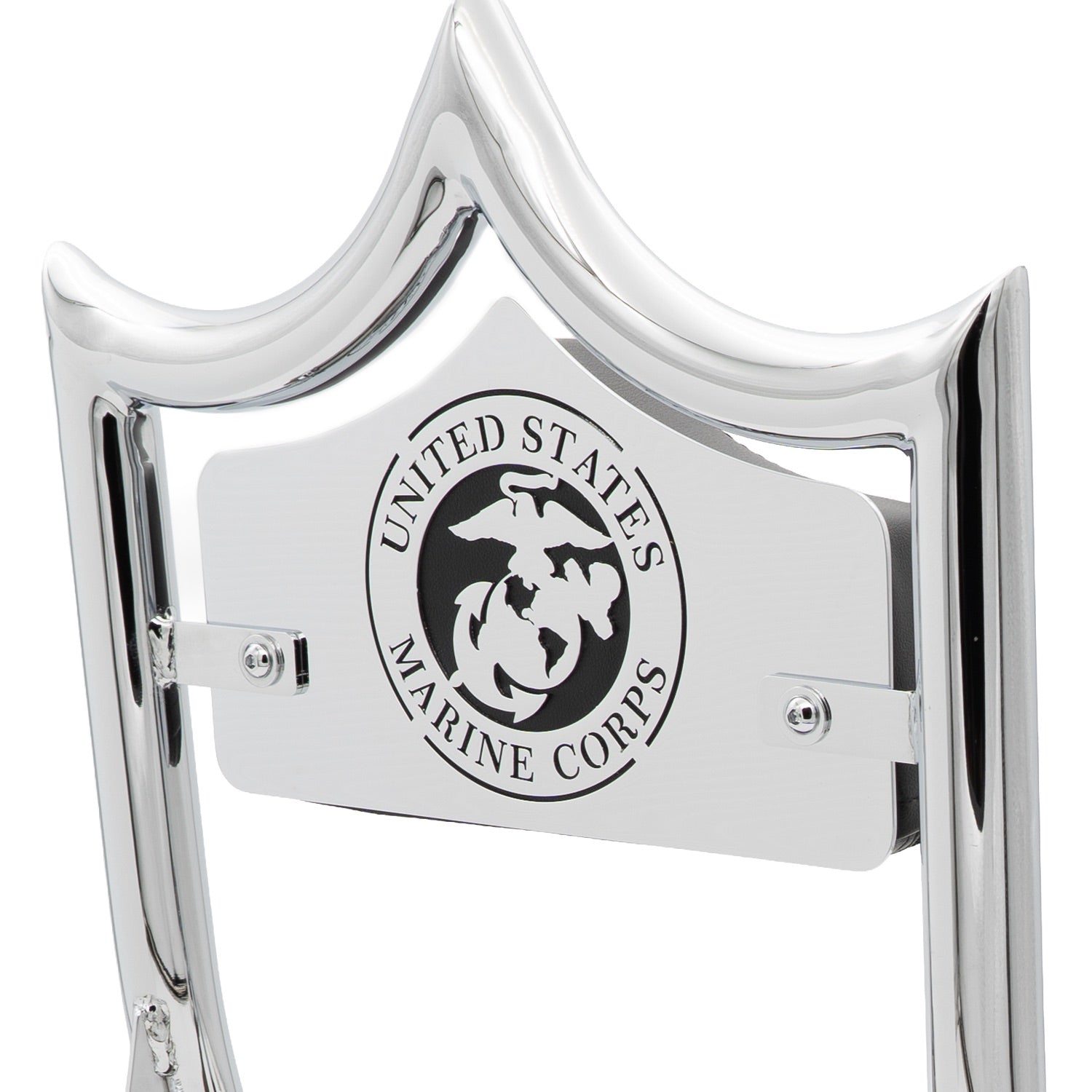 LARGE BACKPLATE for El Rey Backrest™ - MARINES (Chrome or Black) | | CMC Motorsports