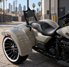 El Rey "TRIKE" Backrest | Gloss Black Stealth | Solid Black - No Diamond Stitch | CMC Motorsports