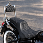 El Rey Backrest | 2018-2026 M8 Softail | Show Chrome White Double Diamond | CMC Motorsports
