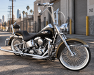 El Rey Backrest | 2000-2017 Softail | Show Chrome Black Double Diamond | CMC Motorsports