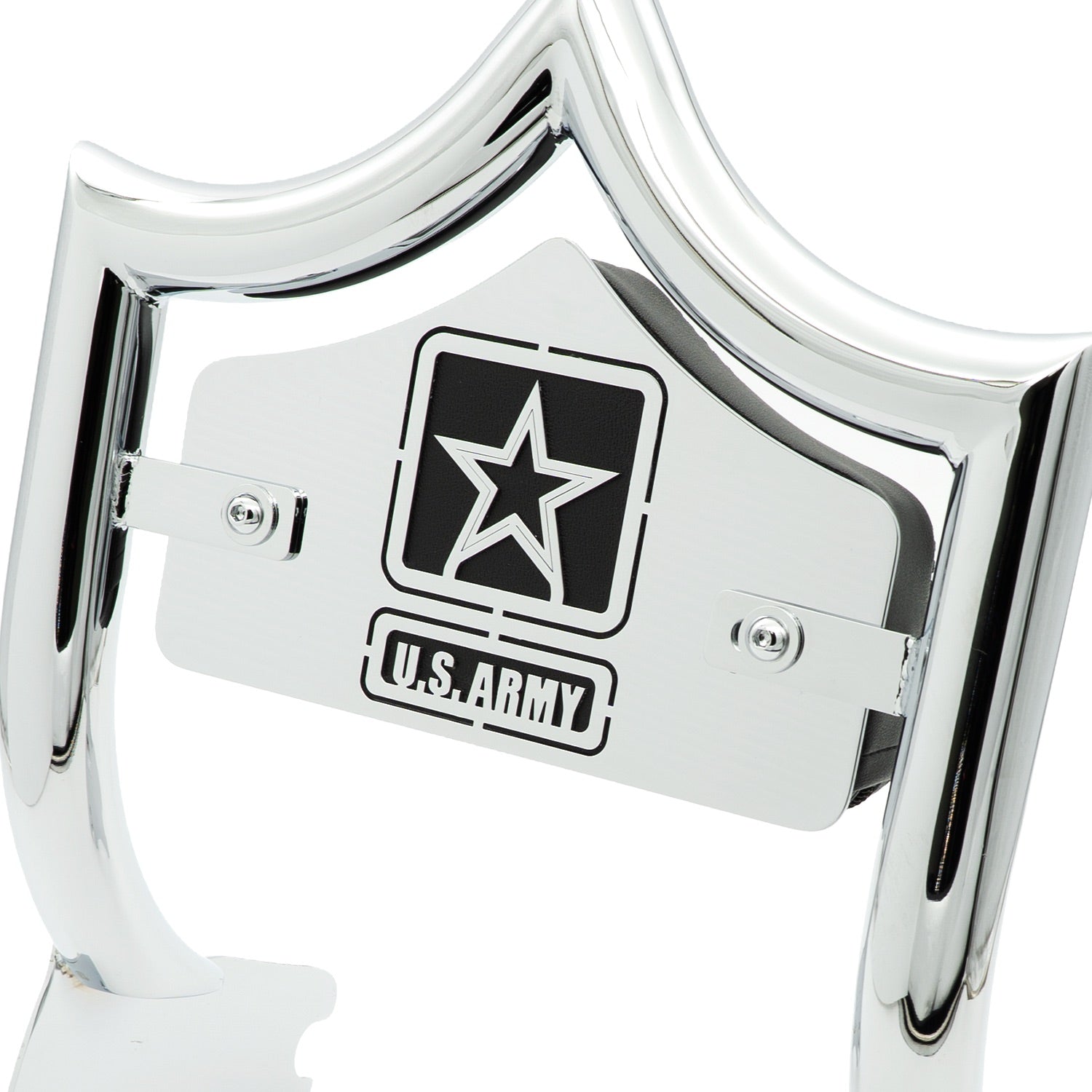 SMALL BACKPLATE for El Rey Backrest™ - ARMY (Chrome or Black) | | CMC Motorsports
