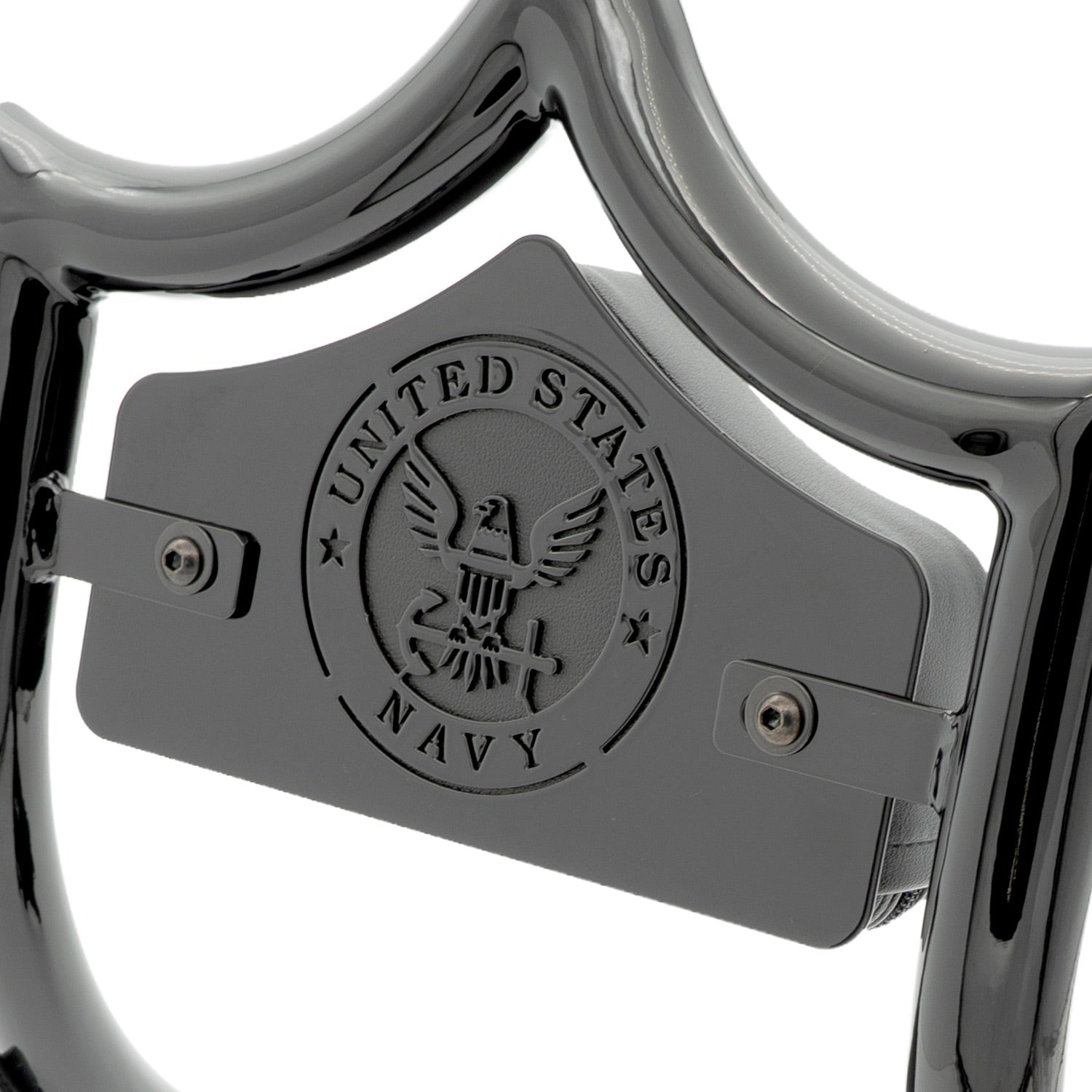 SMALL BACKPLATE for El Rey Backrest™ - NAVY (Chrome or Black) | | CMC Motorsports