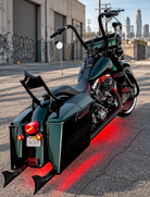 El Rey Backrest | 2000-2017 Softail | Gloss Black Black Double Diamond | CMC Motorsports