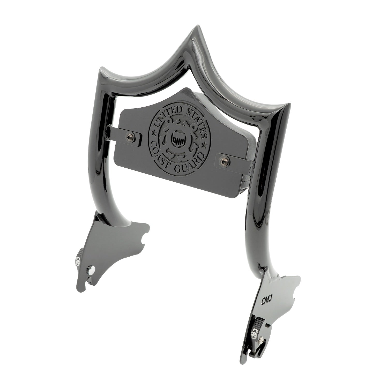 SMALL BACKPLATE for El Rey Backrest™ - COAST GUARD (Chrome or Black) | | CMC Motorsports