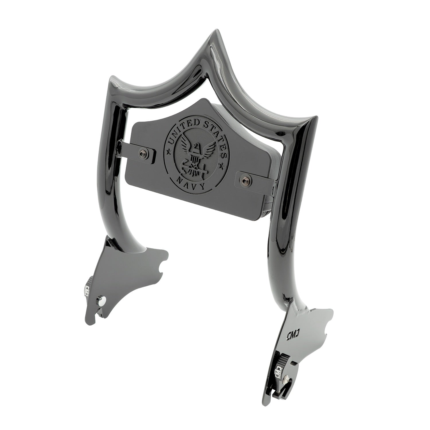 SMALL BACKPLATE for El Rey Backrest™ - NAVY (Chrome or Black) | | CMC Motorsports