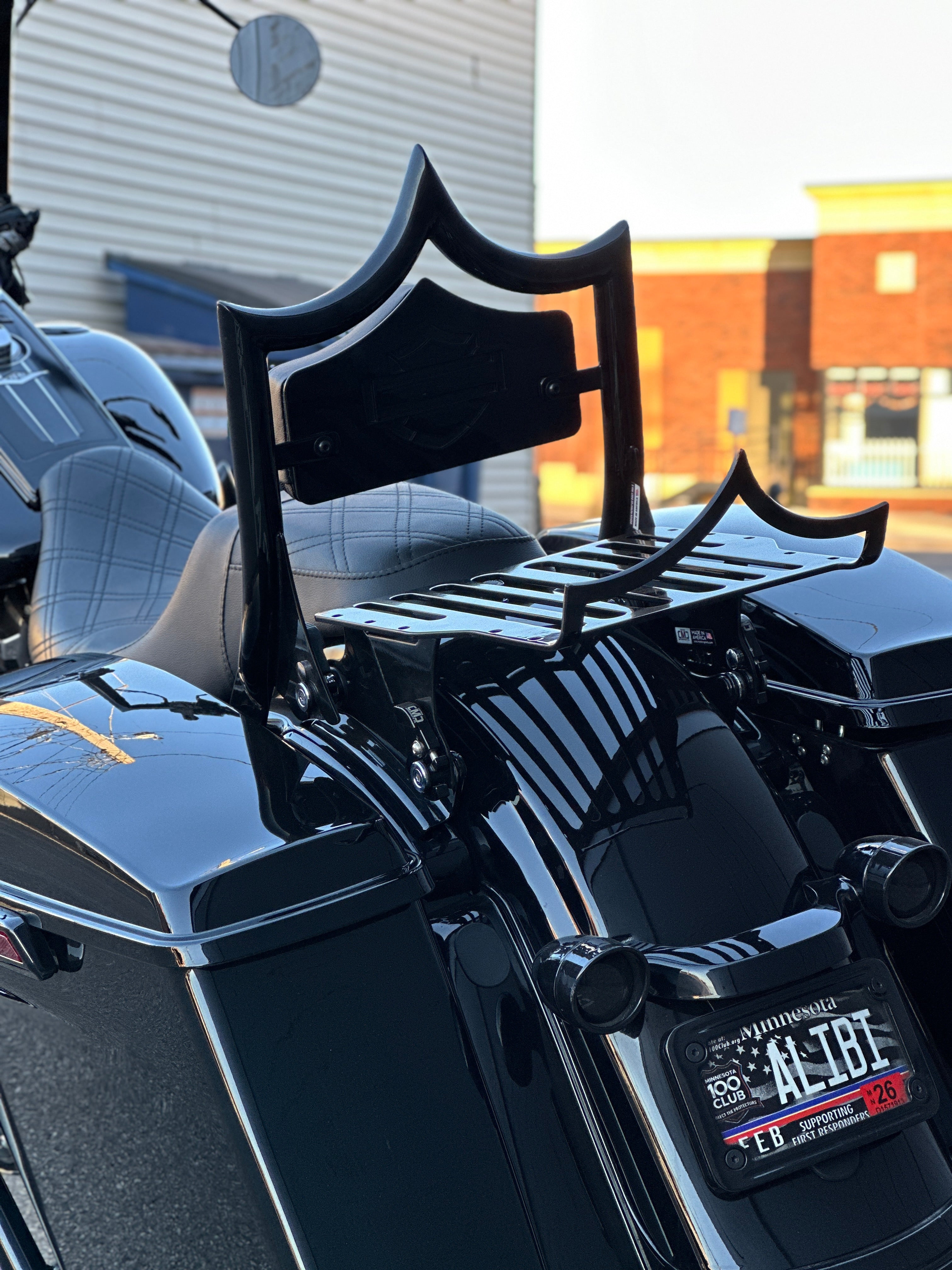 CMC LUGGAGE RACK “KING ME” GLOSS BLACK (2009-2026 Touring) | | CMC Motorsports