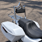 El Rey Backrest | 2009-2026 Dos Equis | Show Chrome Stealth | Solid Black - No Diamond Stitch | CMC Motorsports