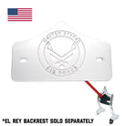SMALL BACKPLATE for El Rey Backrest™ - AIR FORCE (Chrome or Black) | Show Chrome | CMC Motorsports