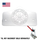 LARGE BACKPLATE for El Rey Backrest™ - COAST GUARD (Chrome or Black) | Show Chrome | CMC Motorsports