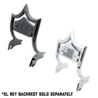 SMALL BACKPLATE for El Rey Backrest™ - USA FLAG 🇺🇸 (Chrome or Black) | | CMC Motorsports