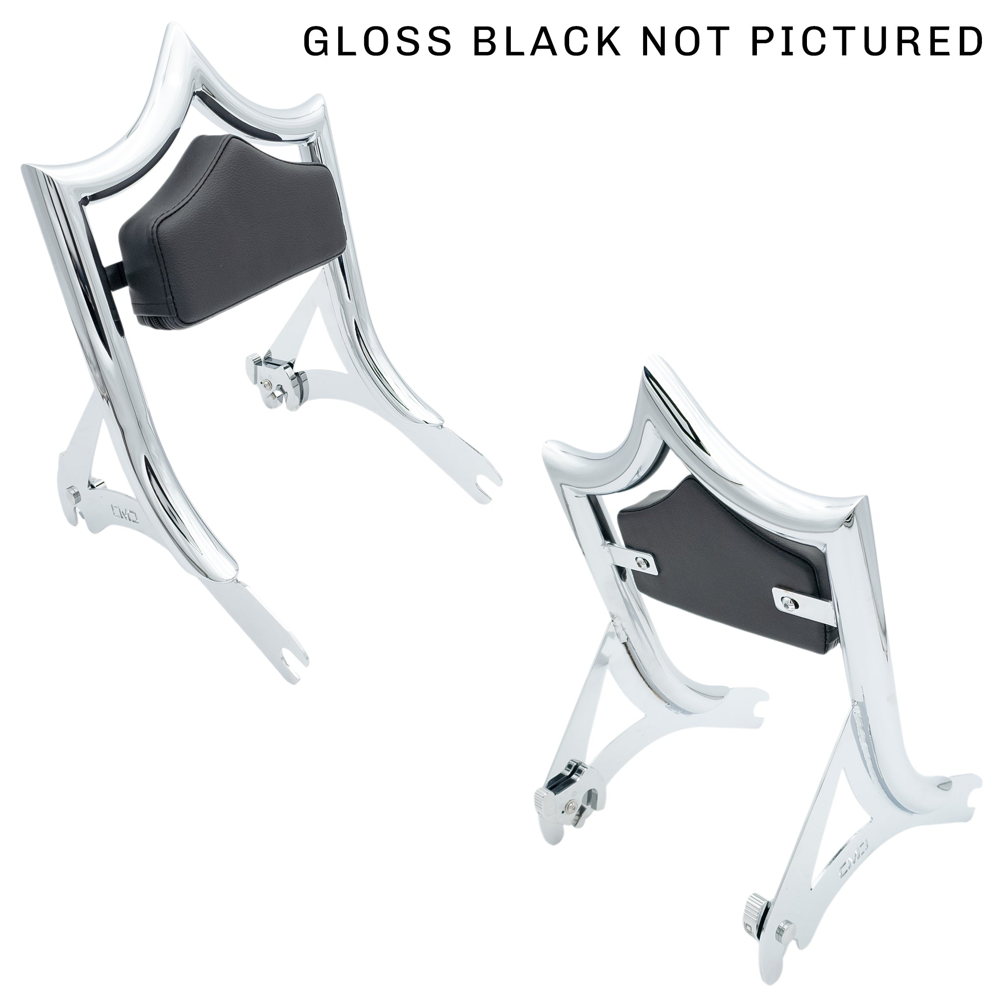 El Rey Backrest | 2000-2017 Softail "SHORTY" | Dealer | Gloss Black | CMC Motorsports