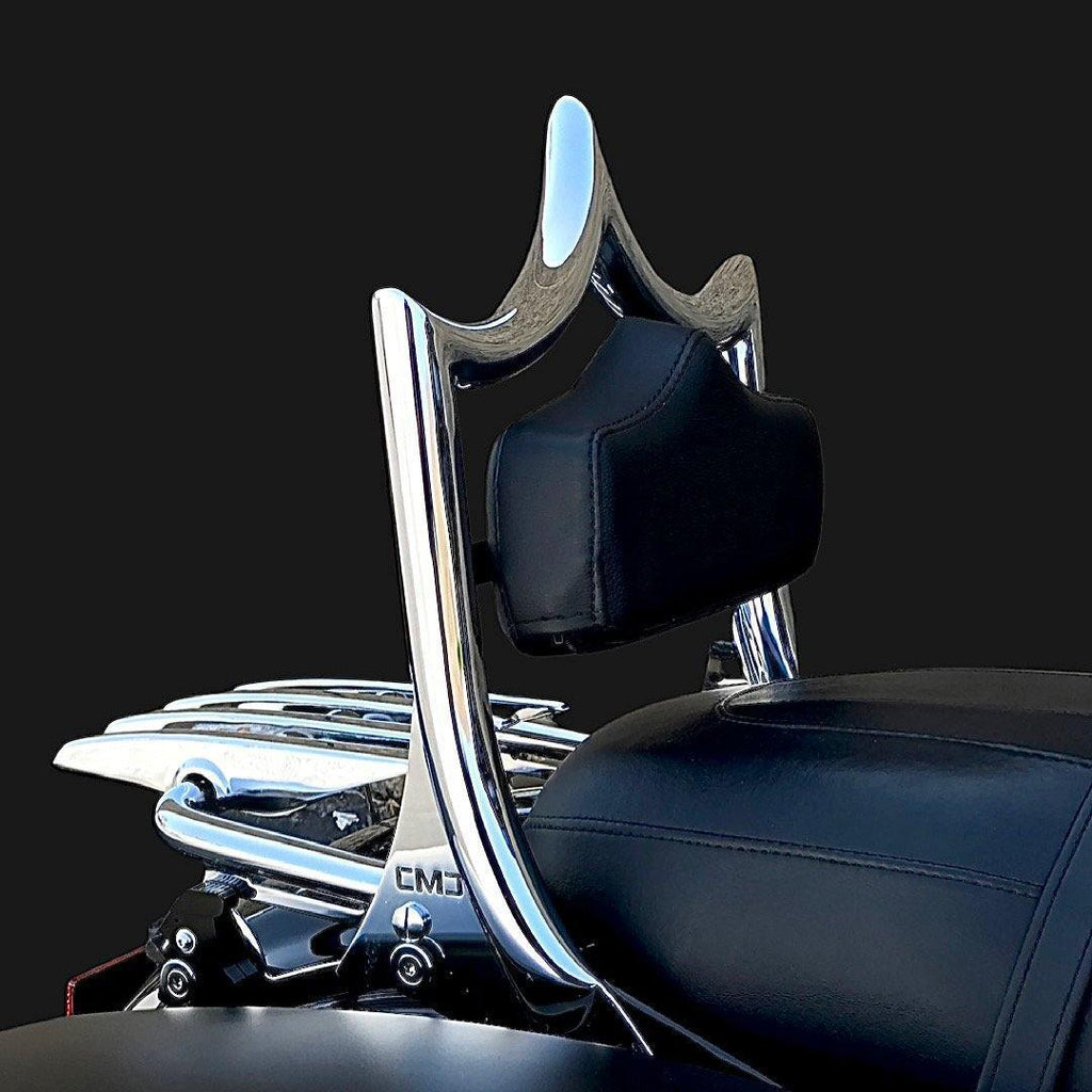 El Rey "Classic" Backrest 2009-2021 Touring Show Chrome - Preorder Now Back Ordered Until August 16 - CMC Motorsports