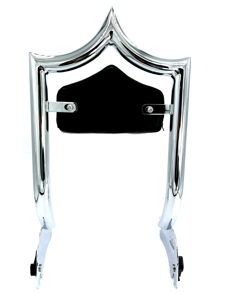 Upgraded - White Double Diamond Pad El Rey (Show Chrome) "ALTO" 97-08 Touring - Preorder Now Back Ordered Until August 15 - CMC Motorsports