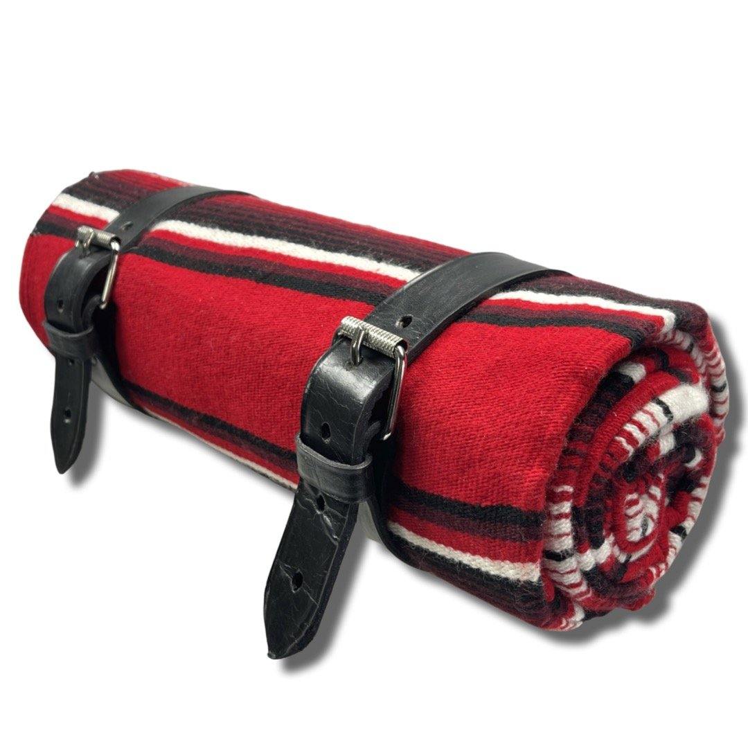 El Rey Serape Blanket Roll - Red