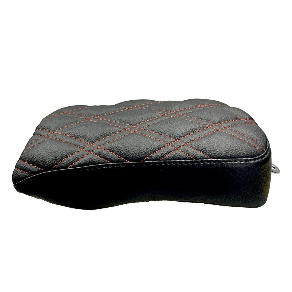 El Rey Softail Solo and Passenger Seat - Red Diamond - CMC Motorsports