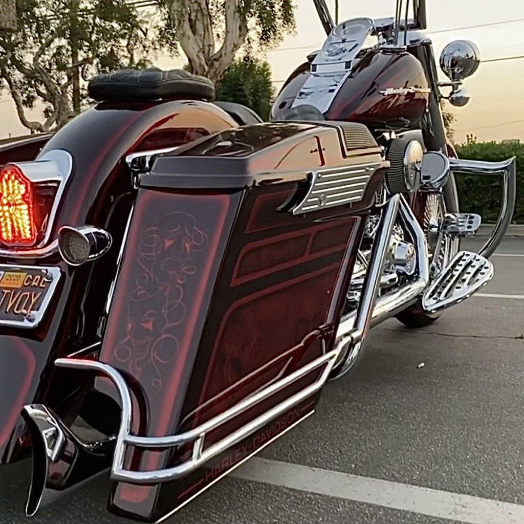 The El Rey Saddlebag Guards and Rails - Softail (Production Lead Time 4-Weeks) - CMC Motorsports