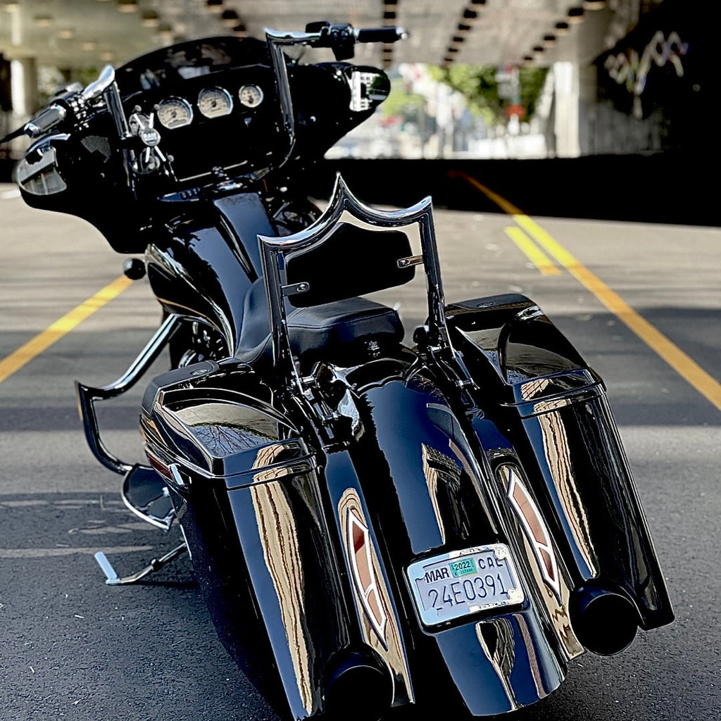 Upgraded - Black Double Diamond Pad (Show Chrome) "Classic" 09-21 Touring - Preorder Now Back Ordered Until August 16 - CMC Motorsports