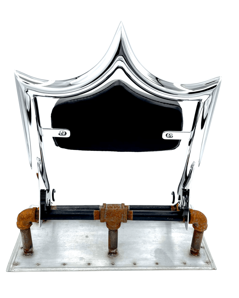 El Rey "Classic" Backrest 2009-2021 Touring Show Chrome - Preorder Now Back Ordered Until August 16 - CMC Motorsports