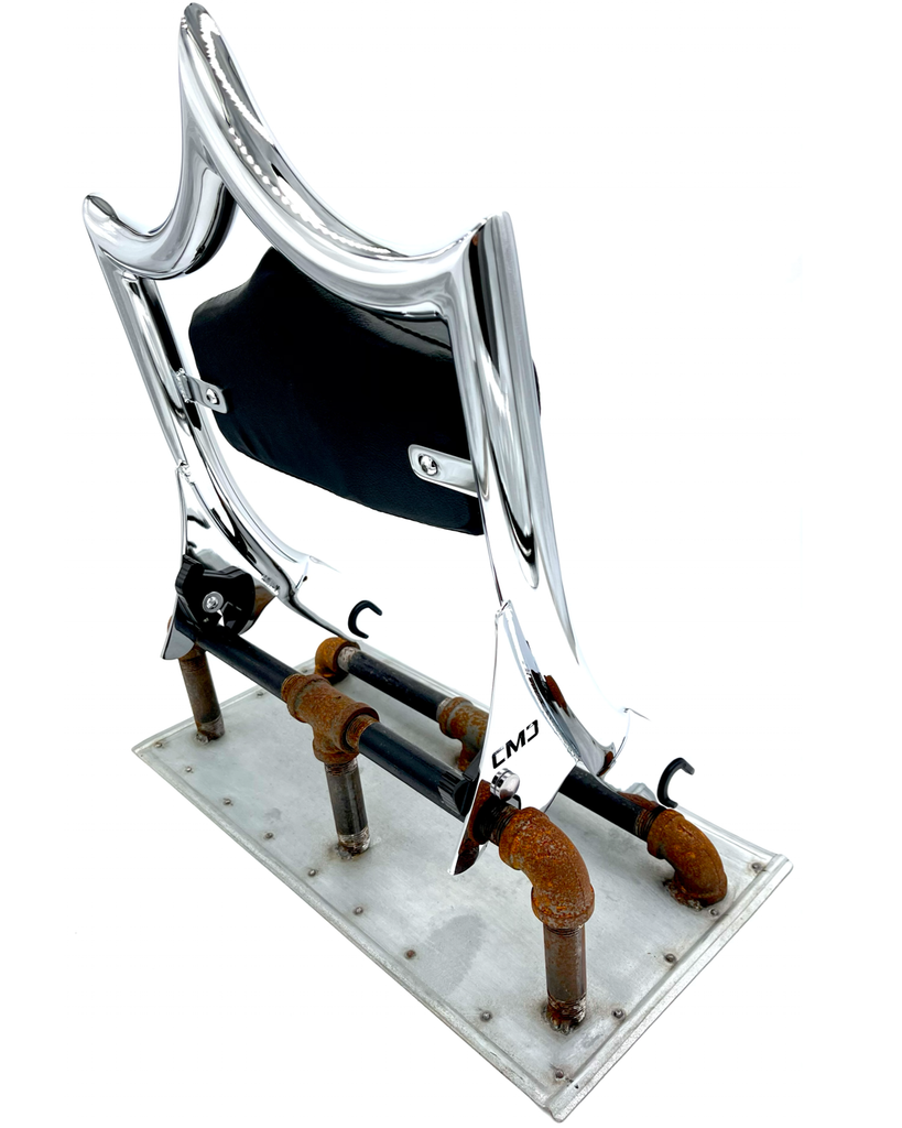 Upgraded - White Double Diamond Pad (Show Chrome) "Classic" 09-21 Touring - Preorder Now Back Ordered Until August 16 - CMC Motorsports