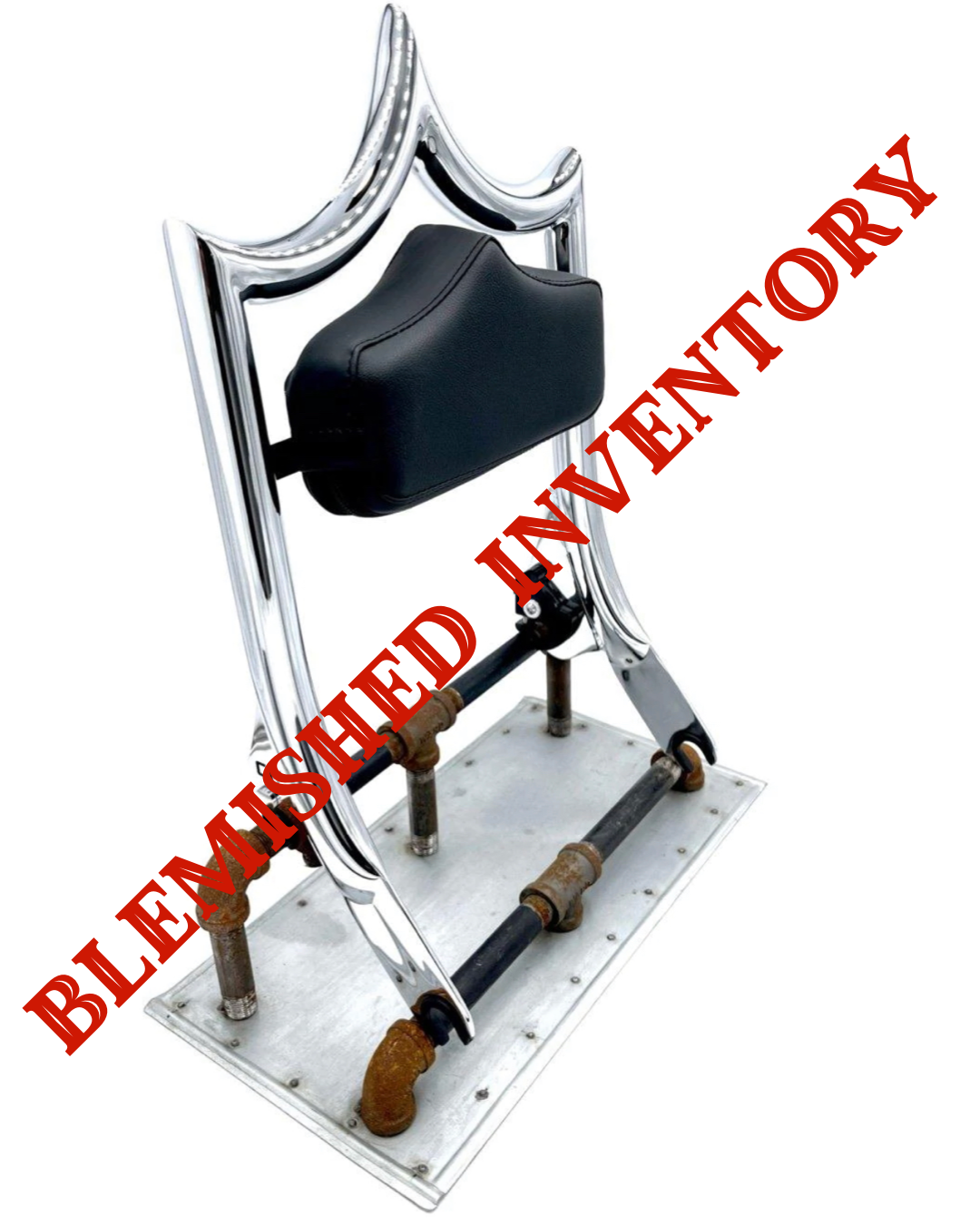 BLEMISHED INVENTORY El Rey Backrest Dos Equis Show Chrome 2009 CMC Motorsports